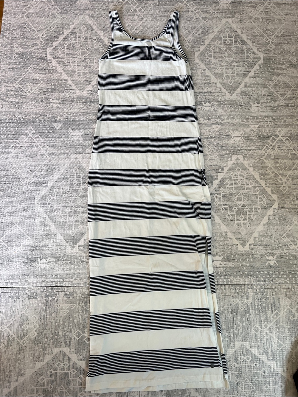 Roxy Off White & Navy Striped Tank Maxi Dress - Picture 4 of 10